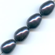 Perles poires nacrées PureCrystal 5821 11x8 mm Dark Purple Pearl x5