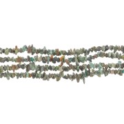 Perles chips 3 - 5 mm en pierre gemme - Turquoise Africaine - Jaspe x81cm
