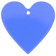 Pendentif coeur 31x32 mm en acrylique transparent - Bleu électrique x1