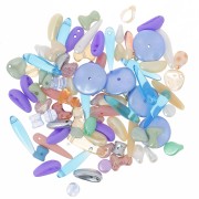 Assortiment de perles de bohème - Pastel and Silver x20g