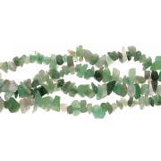 Perles chips 8 - 11 mm en pierre gemme - Aventurine x80cm