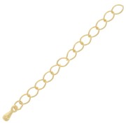 Chainette d'extension maille Rombo 60mm - Fabrication Européenne - Doré à l'or fin
