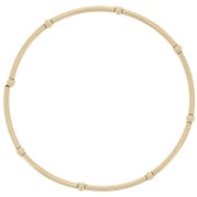 Bracelet élastique avec tubes et perles rondes - Gold filled (or laminé) x1