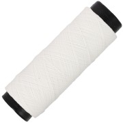 Fil plat en polyester ciré Slam Cord pour micro macramé 0.6 mm - Blanc x100m