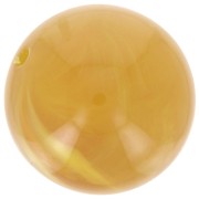 Perles en résine translucide 16 mm - Jaune miel marbré x4