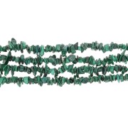 Perles chips 3 - 5 mm en pierre gemme - Malachite x80cm