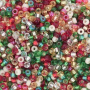 Blanc - Mix de rocailles Miyuki 11/0 MIX-17 - Christmas x8gr Mix de rocailles Miyuki 11/0 MIX-17 - Christmas x8gr