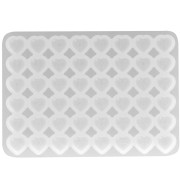 Moule silicone pour réaliser breloque coeur avec initiale en résine - Transparent