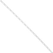 Chaîne maille rectangle alternée Fantaisie 3 mm - Argent 925 x50cm