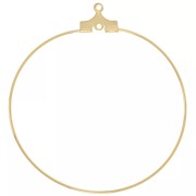 Supports boucles d'oreilles - Créoles à décorer 40 mm - Doré x2