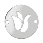 Intercalaire 2 trous tulipe 15 mm en Argent 925