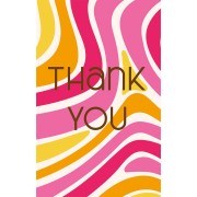 Cartes à bijoux - cartes de remerciements - Thank You - Multi rose - Jaune x10