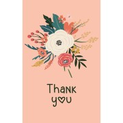 Cartes à bijoux - cartes de remerciements - Thank You - Saumon - Multi vert x10
