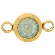 Intercalaire pierre de naissance 6 mm CZ Mars - Acier inox 304L Doré - Aquamarine