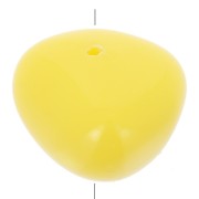 Perles nuggets en résine opaque 12x15 mm - Jaune soleil x6