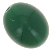 Perles olive en résine opaque 14x11 mm - Vert émeraude x6