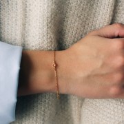 Intercalaire rond 4.5mm oxyde de Zirconium - Champagne - Gold filled (or laminé)