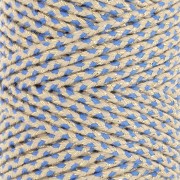 Cordon en coton tressé 2.5 mm - fabrication Française - Beige - Bleu - Doré x1m