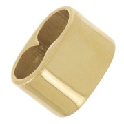 Poussoir double 13x9 mm pour cordons de 5 mm - Acier inoxydable 304L Doré x1