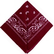 Bordeaux - Bandana 100% coton - motif Cachemire - Bordeaux x1 Bandana 100% coton - motif Cachemire - Bordeaux x1