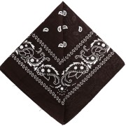 Marron foncé - Bandana 100% coton - motif Cachemire - Marron foncé x1 Bandana 100% coton - motif Cachemire - Marron foncé x1