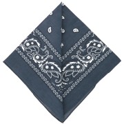 Gris Foncé - Bandana 100% coton - motif Cachemire - Gris foncé x1 Bandana 100% coton - motif Cachemire - Gris foncé x1