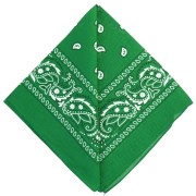 Vert Foncé - Bandana 100% coton - motif Cachemire - Vert foncé x1 Bandana 100% coton - motif Cachemire - Vert foncé x1