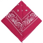 Fuchsia - Bandana 100% coton - motif Cachemire - Fuchsia x1 Bandana 100% coton - motif Cachemire - Fuchsia x1