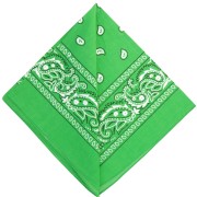 Vert Pomme - Bandana 100% coton - motif Cachemire - Vert pomme x1 Bandana 100% coton - motif Cachemire - Vert pomme x1