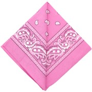 Rose - Bandana 100% coton - motif Cachemire - Rose x1 Bandana 100% coton - motif Cachemire - Rose x1
