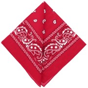 Rouge - Bandana 100% coton - motif Cachemire - Rouge x1 Bandana 100% coton - motif Cachemire - Rouge x1