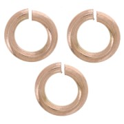 Anneaux ouverts 5x1 mm - Fabrication Européenne - Acier inox 316L Doré Rose x10