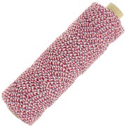 Bobine cordon en coton tressé 2.5 mm - fabrication Française - Tricolore x100m