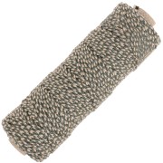 Bobine cordon en coton tressé 2.5mm fabrication Française -Kaki, Beige, Doré x100m