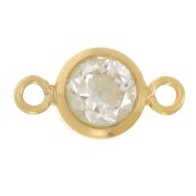 Intercalaire rond 4.5 mm - Oxyde de Zirconium - Gold filled (or laminé) x1
