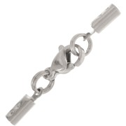 Fermoir mousqueton avec pince à lacet 1.5mm à 2 mm Acier inoxydable 304L x1