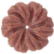 Pendentif fleur 20 mm en pierre gemme - Imitation Pierre de soleil x1