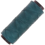 Fil plat en polyester ciré Slam Cord pour micro macramé 0.8 mm - Vert canard x100m