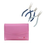 Kit de 3 pinces dans une pochette de transport Perles & Co Rose x1