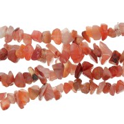 Perles chips 8 - 11 mm en pierre gemme - Agate rouge x80cm