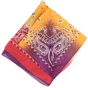 Rouge - Bandana 100% coton - motif Cachemire - Tie and Dye - Rouge - Safran - Prune x1 Bandana 100% coton - motif Cachemire - Tie and Dye - Rouge - Safran - Prune x1