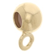 Perle stoppeur attache breloque 5mm avec un trou de 2mm - Plaqué Or 3 microns x1