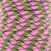 Cordon paracorde - corde de parachute plate 4mm - Rose - Jaune - Vert x1m