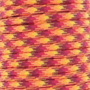 Cordon paracorde - corde de parachute plate 4mm - Orange Fluo - Bordeaux - Jaune x1m