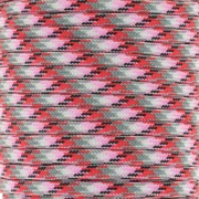 Cordon paracorde - corde de parachute plate 4mm - Rose - Rouge - Gris x1m