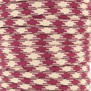Cordon paracorde - corde de parachute plate 4mm - Bordeaux - Beige x1m