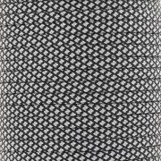 Cordon paracorde - corde de parachute plate 4mm - Noir - Blanc x1m