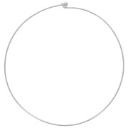 Tour de cou 1.7 mm avec fermoir boule dévissable - Rhodié x14cm