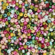 Rose - Preciosa Perles rocailles 11/0 2 mm - Mix Vert - Jaune - Rose x20g Preciosa Perles rocailles 11/0 2 mm - Mix Vert - Jaune - Rose x20g