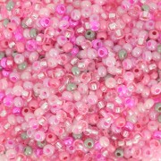 Rose - Preciosa Perles rocailles 11/0 2 mm - Mix Rose - Gris x20g Preciosa Perles rocailles 11/0 2 mm - Mix Rose - Gris x20g